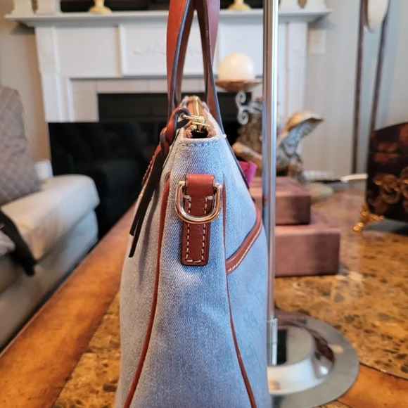 Dooney & Bourke Blue Denim Tote Bag - Picture 5 of 10